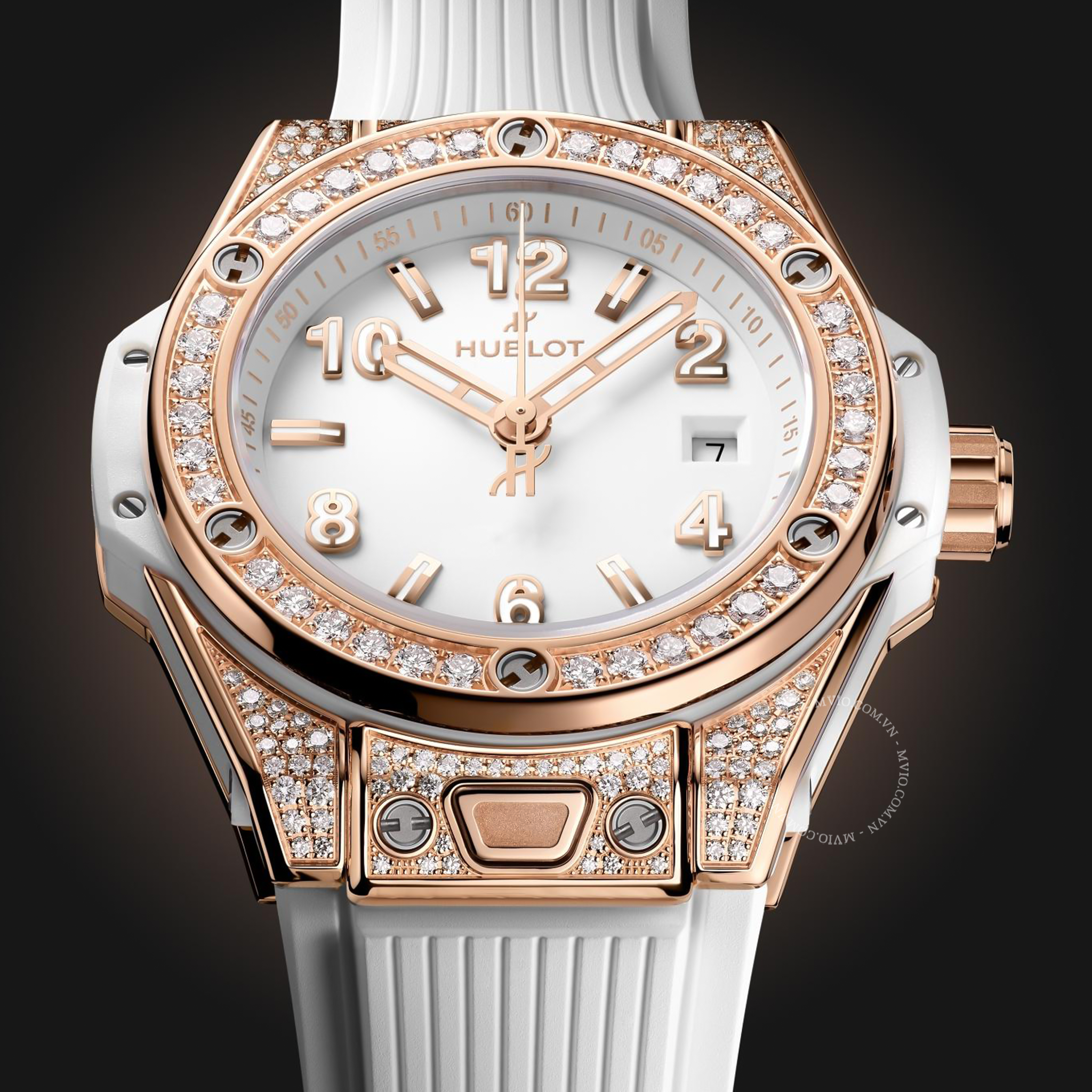 ĐỒNG HỒ HUBLOT BIG BANG ONE CLICK KING GOLD WHITE PAVE 485.OE.2080.RW.1604