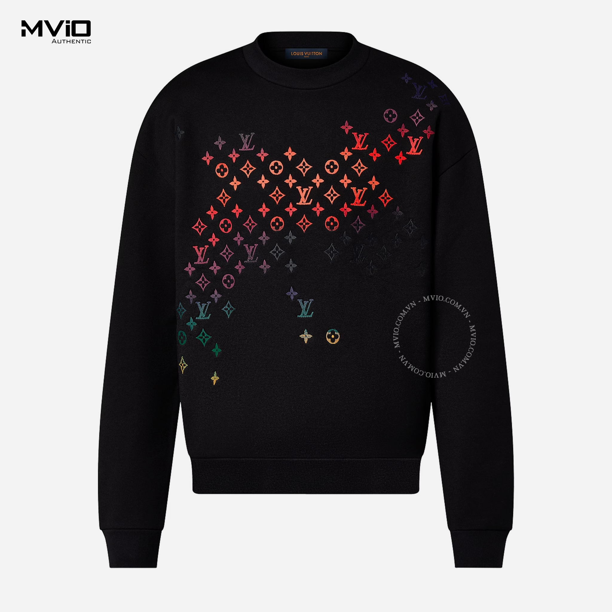 Nỉ Louis Vuitton Đen Monogram Màu 1AFB67