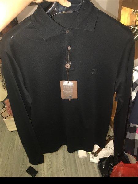 Polo Louis Vuitton Đen Dài Tay