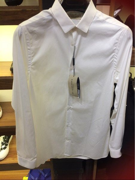 Sơ Mi Burberry Trắng Trơn