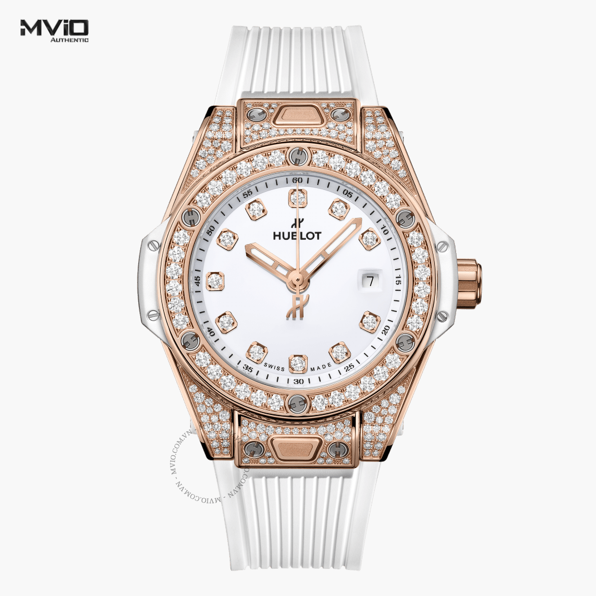 ĐỒNG HỒ HUBLOT BIG BANG ONE CLICK KING GOLD WHITE PAVE 485.OE.2210.RW.1604