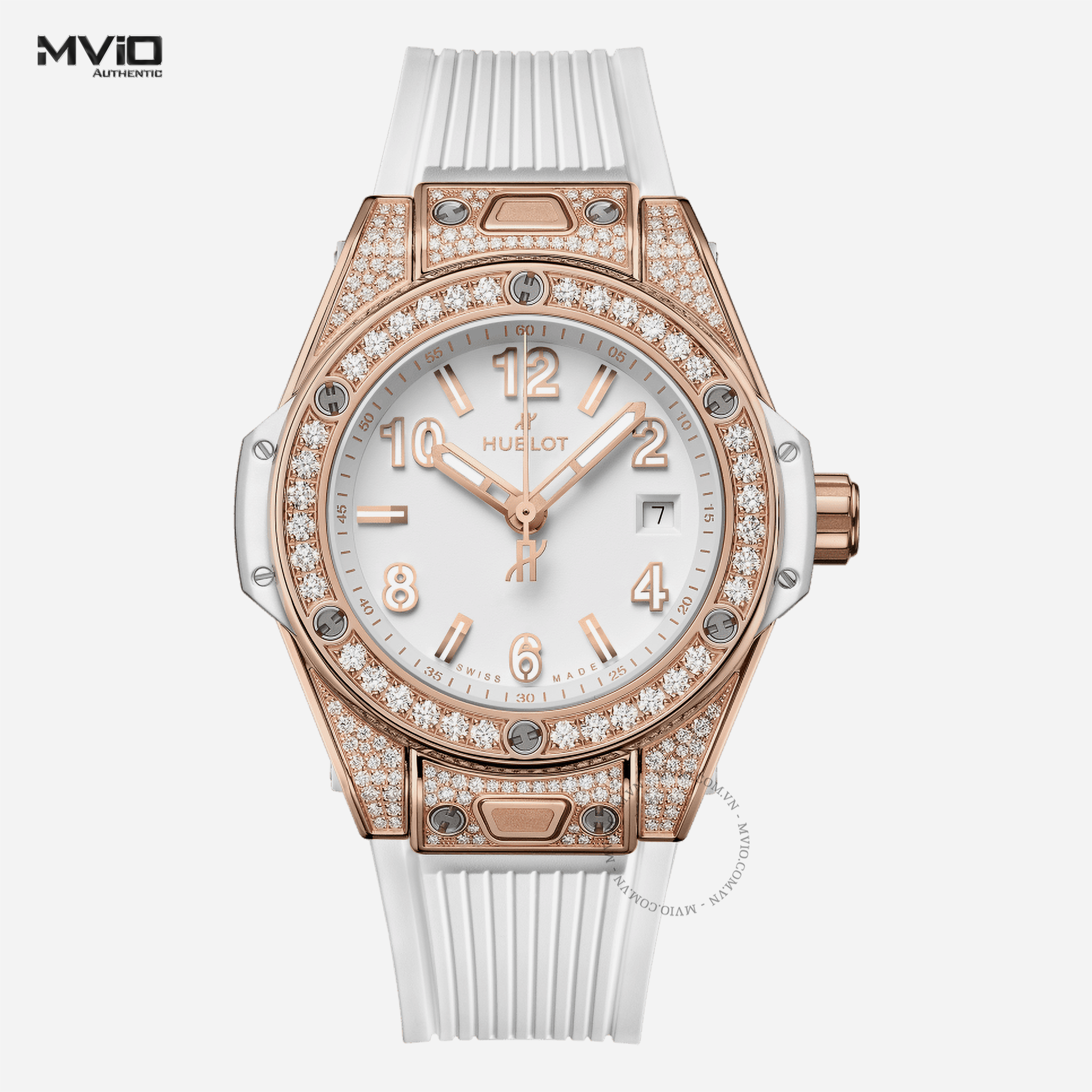 ĐỒNG HỒ HUBLOT BIG BANG ONE CLICK KING GOLD WHITE PAVE 485.OE.2080.RW.1604