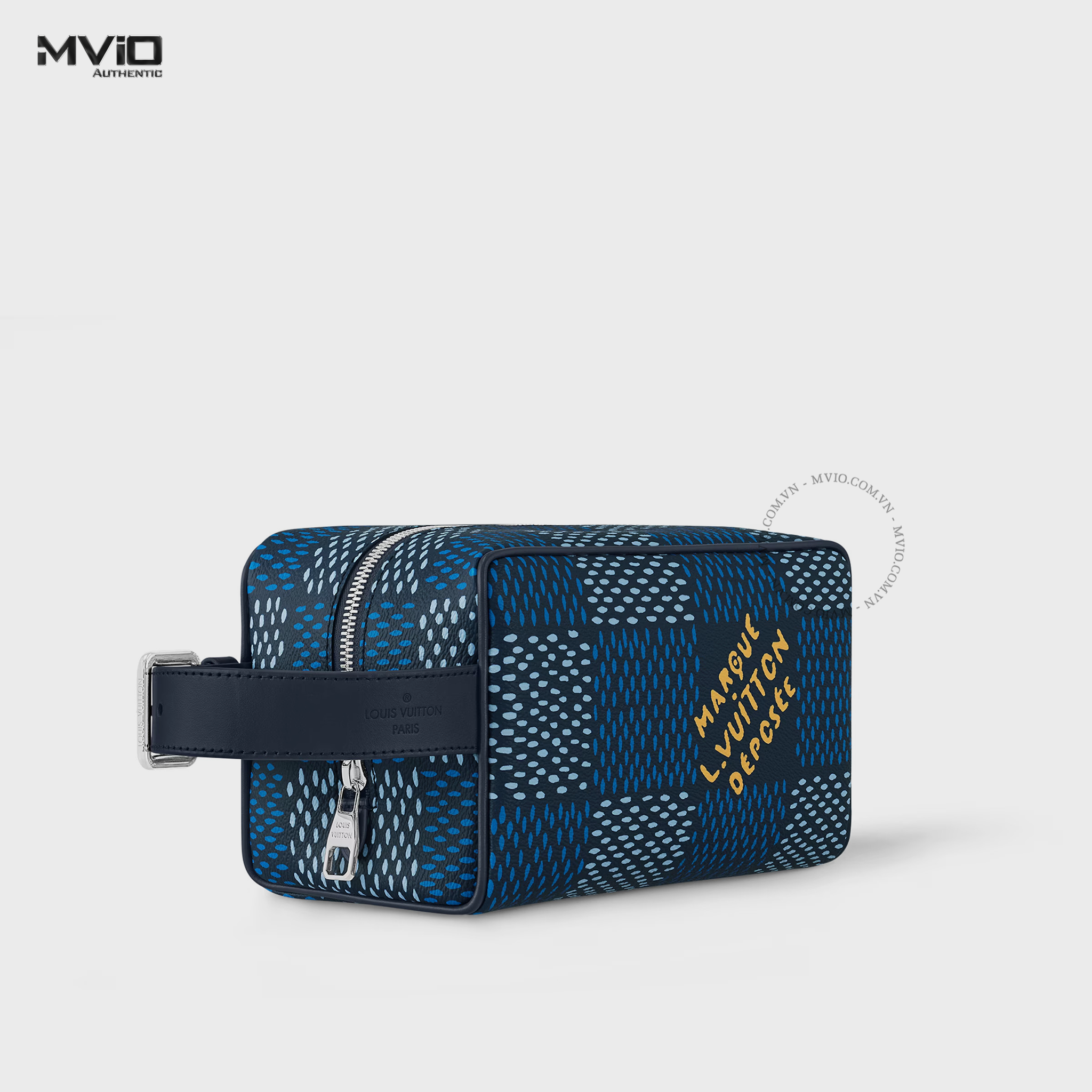 Túi Louis Vuitton Locker Dopp Kit Xanh Damier N40747