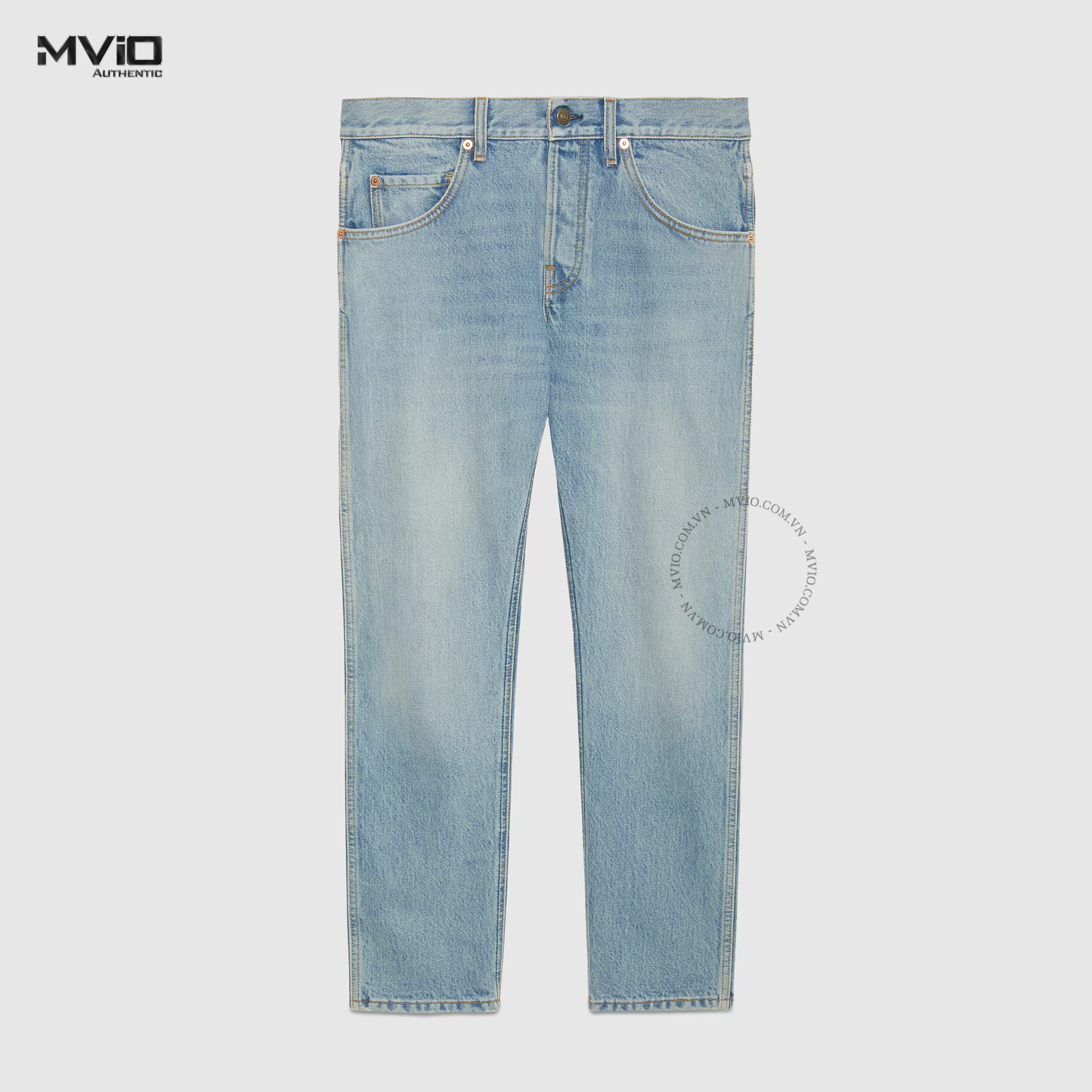 JEAN GUCCI XANH TRƠN KHÓA HORSEBIT GOLD TÚI SAU 681289 XDBQ5