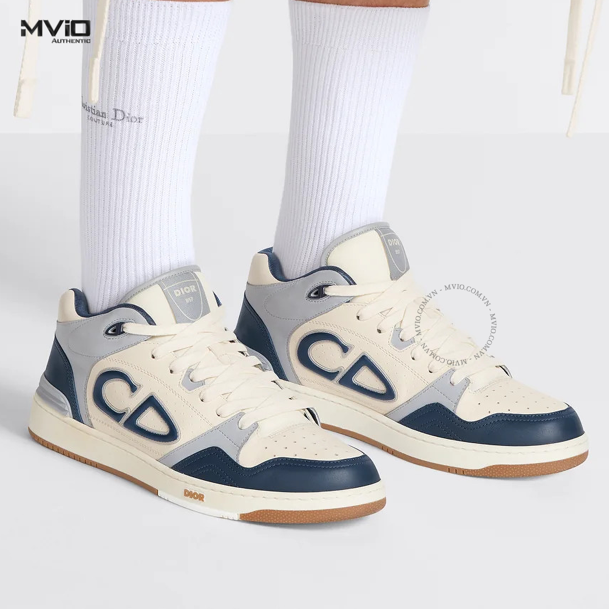 SNEAKER DIOR B57 BE XANH MIX CỔ VÀNG 3SH141ZXT56141