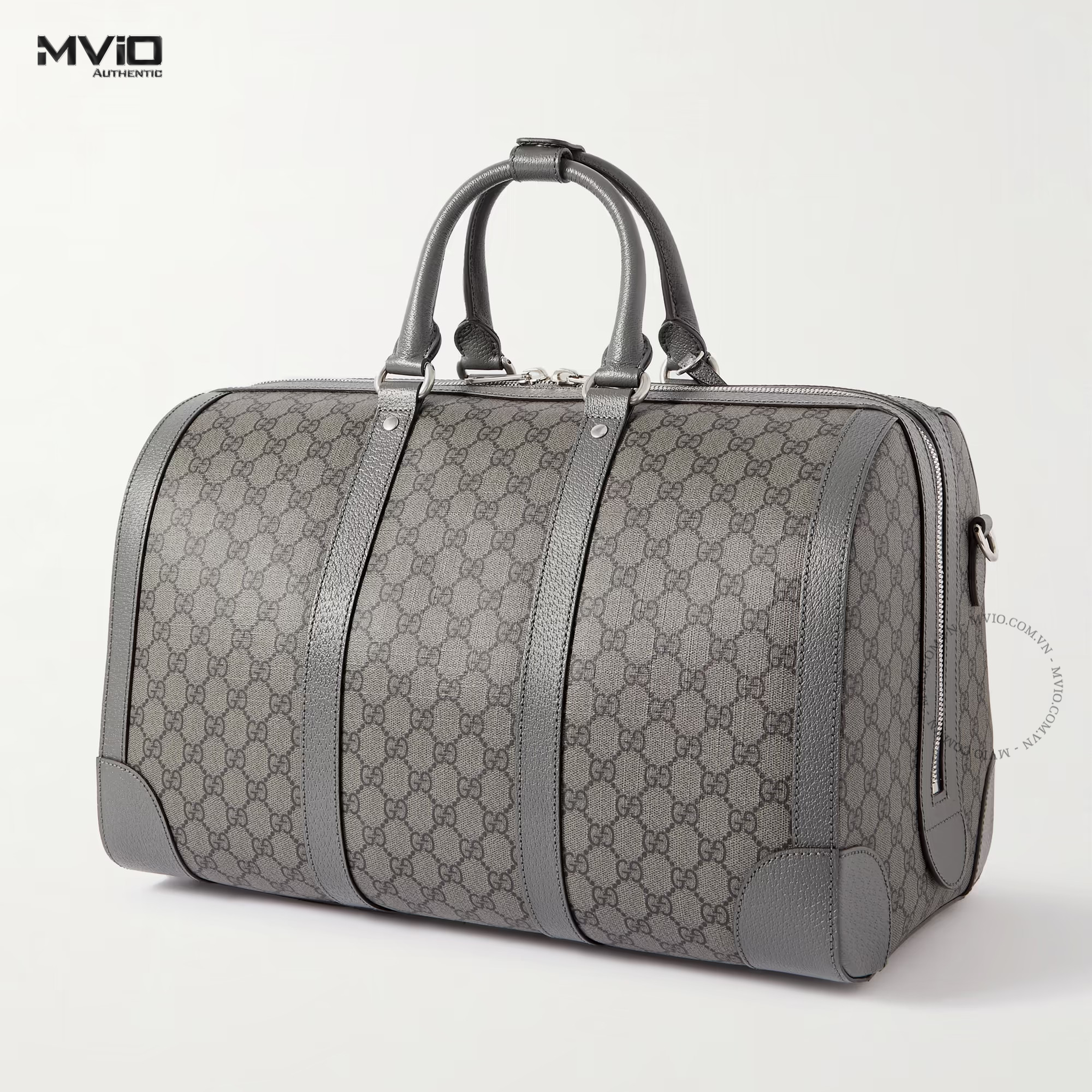TÚI GUCCI XÁM OPHIDIA DUFFLE HỌA TIẾT MONOGRAM GG 724642 UULHK 8576