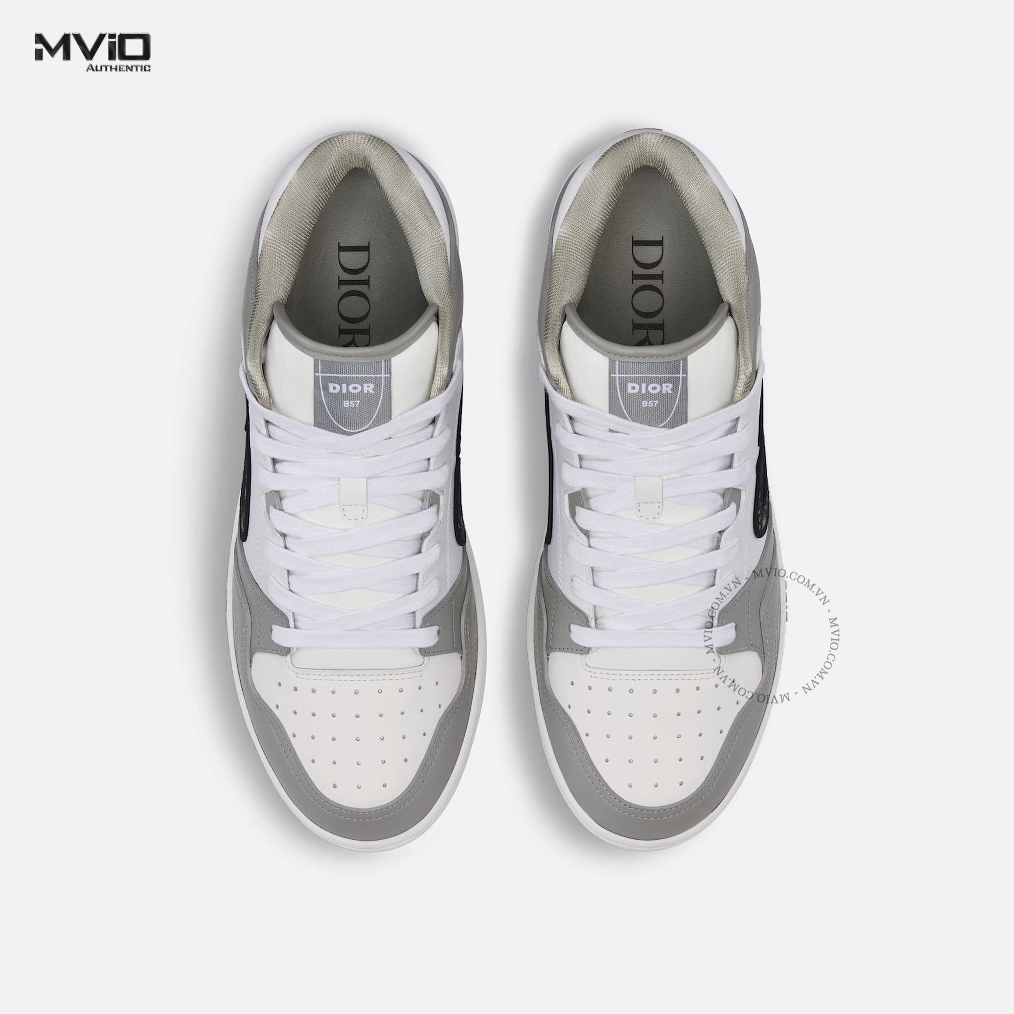 SNEAKER DIOR B57 MID TOP XÁM CD OBLIQUE 3SH141ZXU 86042