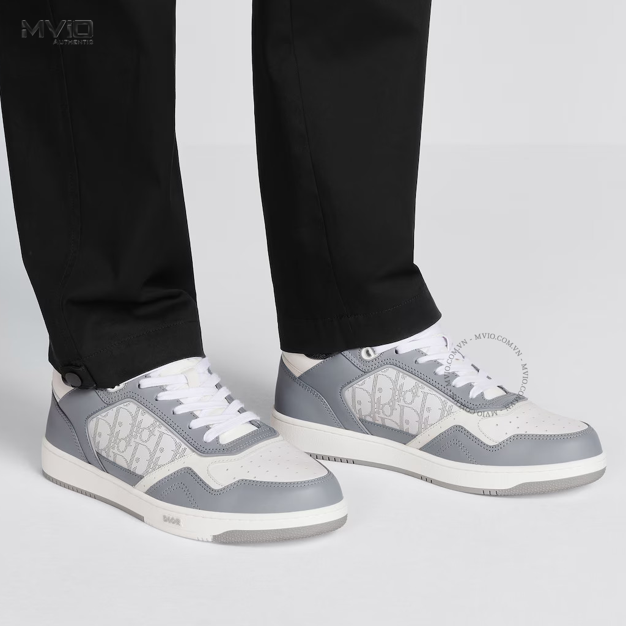 SNEAKER DIOR B27 GREY VÂN OBLIQUE CHÌM 3SN272LIJ89041
