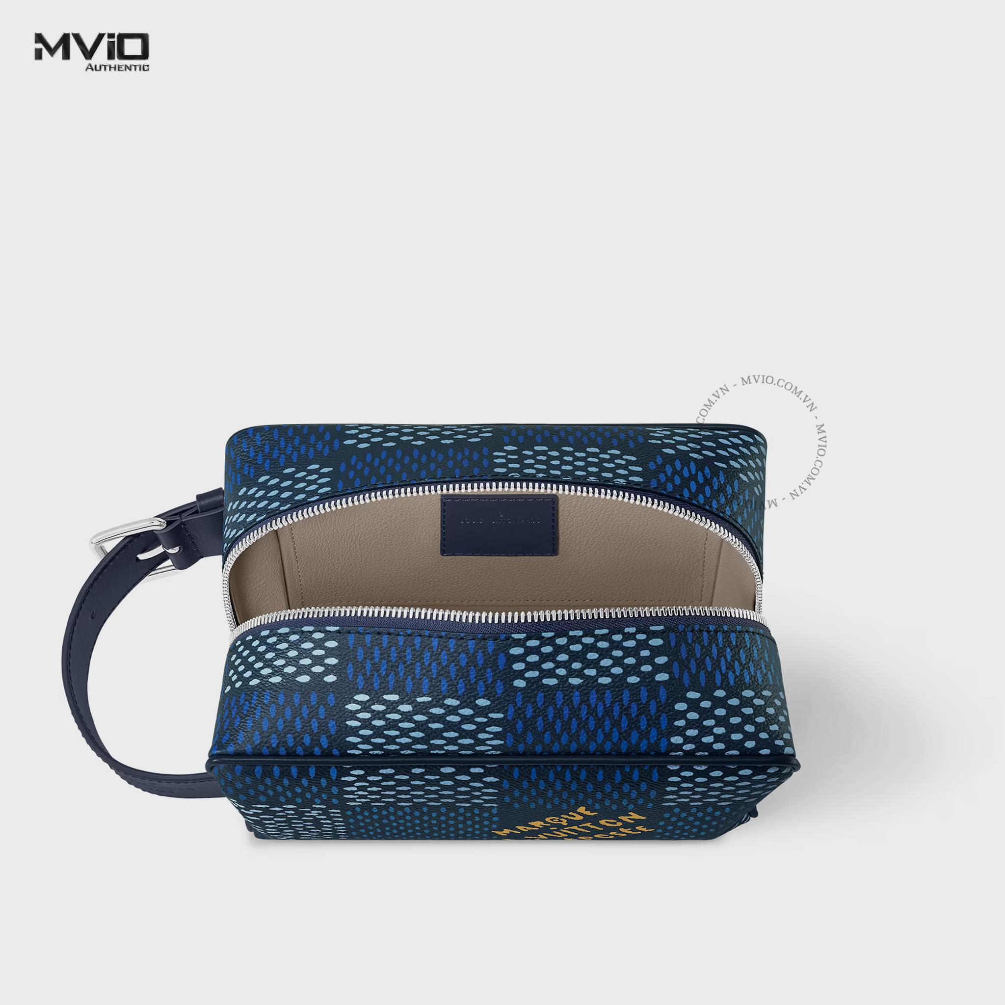Túi Louis Vuitton Locker Dopp Kit Xanh Damier N40747