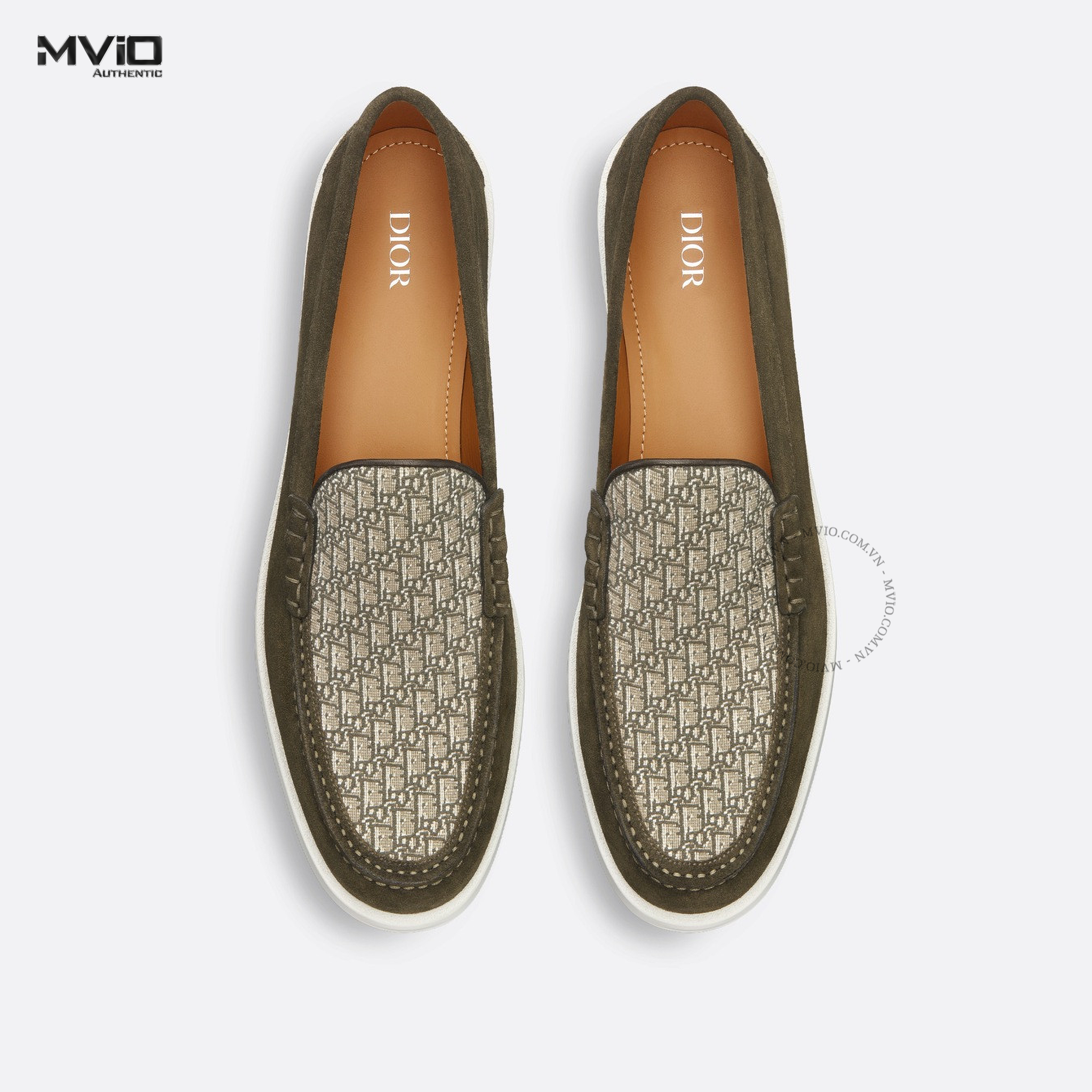 LOAFER DIOR XANH GREEN VÂN OBLIQUE 3LO131ZYJ_H612