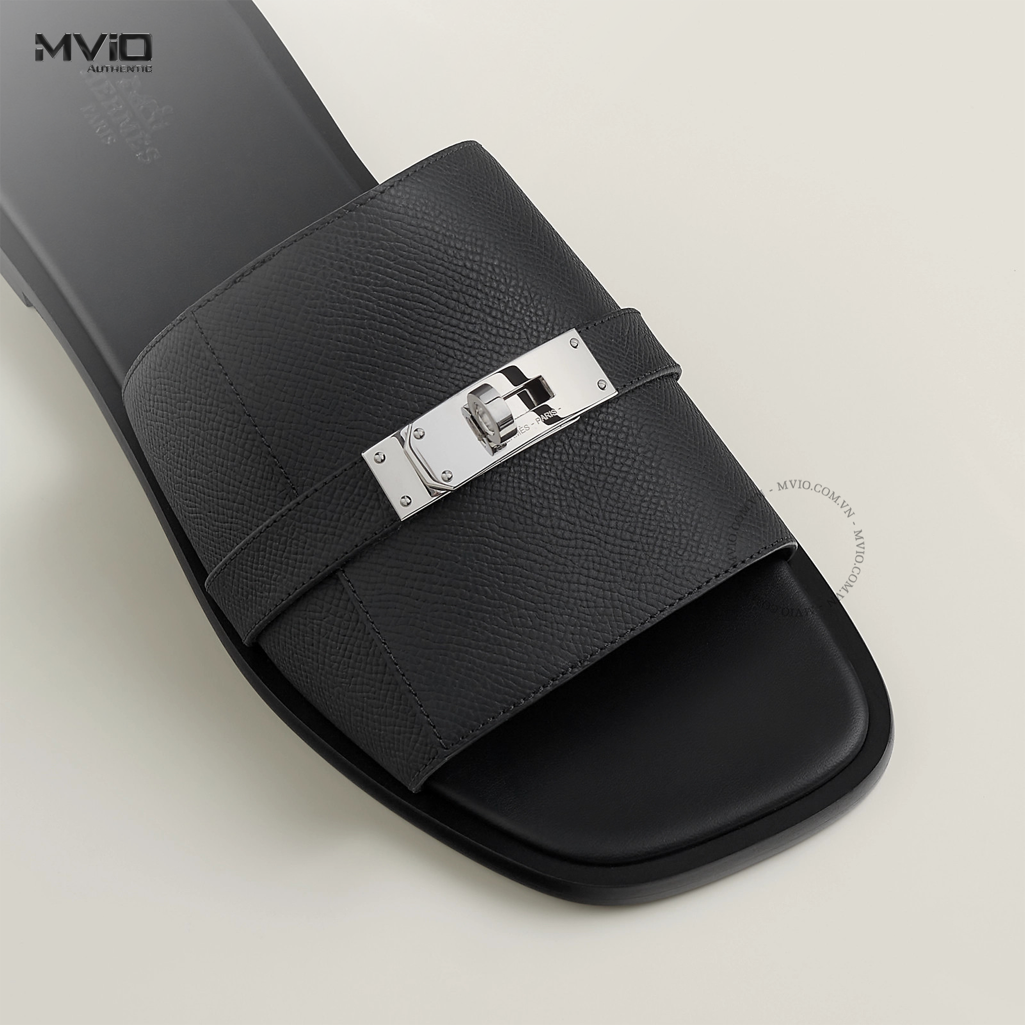 DÉP HERMES GABRIEL ĐEN EPSOM KHÓA SILVER H242910ZH03420
