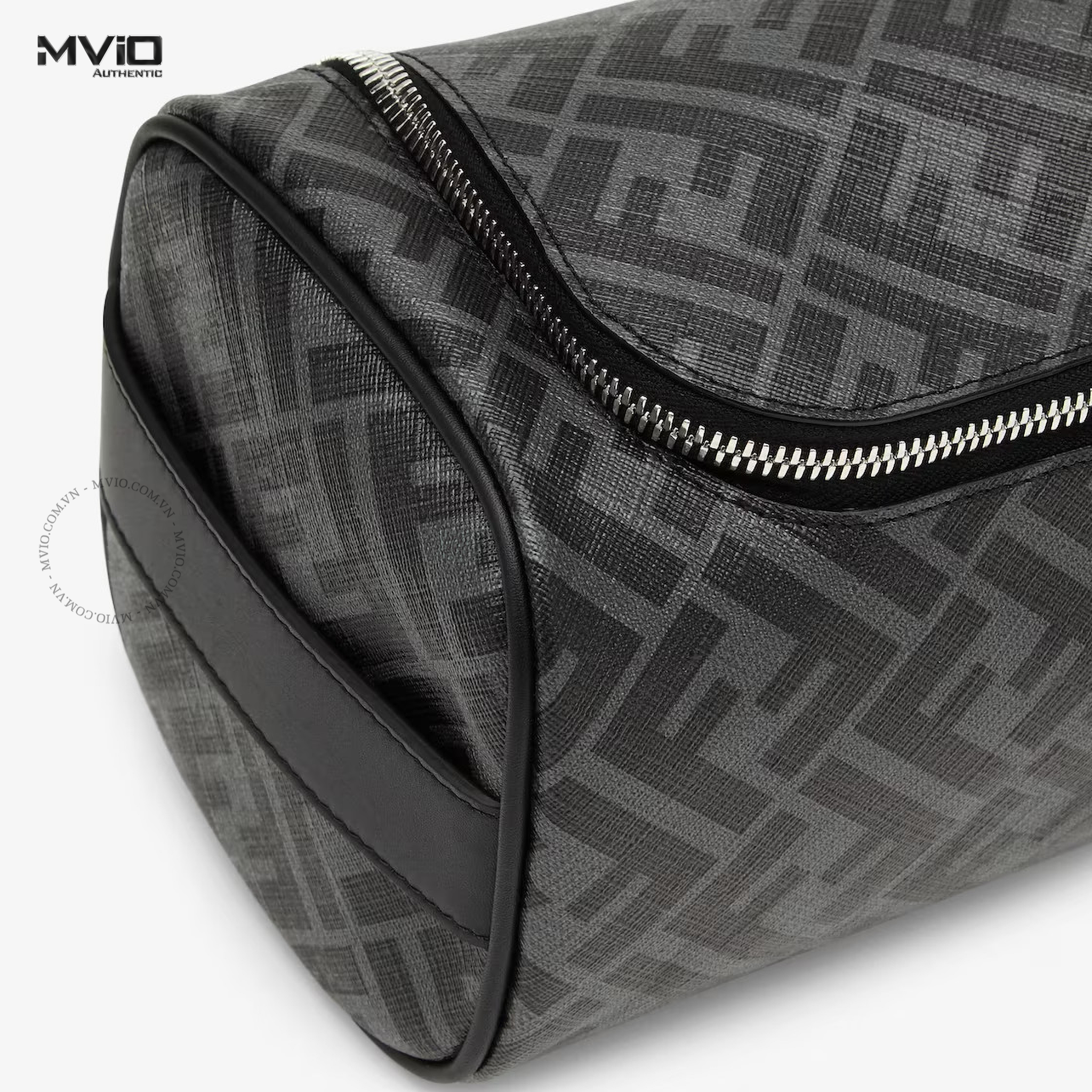 TÚI FENDI DOPP KIT ĐEN XÁM VÂN FF 7N0121 A8V3 F0GXN
