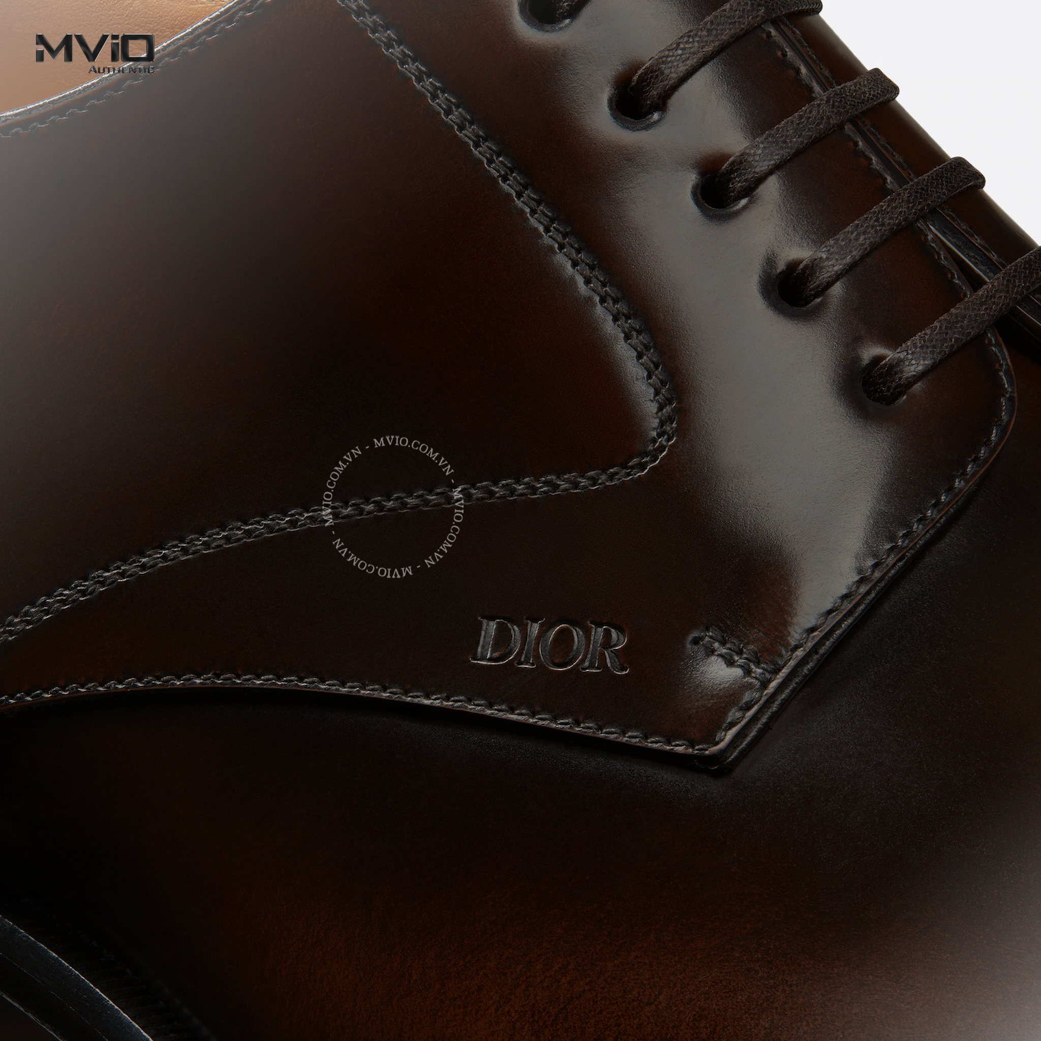 LOAFER DIOR BUỘC DÂY ĐEN PHA ĐỎ MUN 3DE305YON701