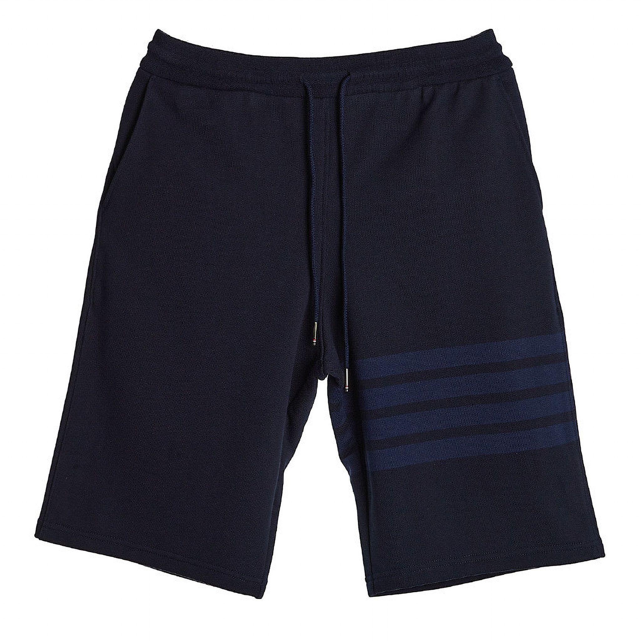 Short Thom Browne Navy Kẻ MJQ012A06910 415
