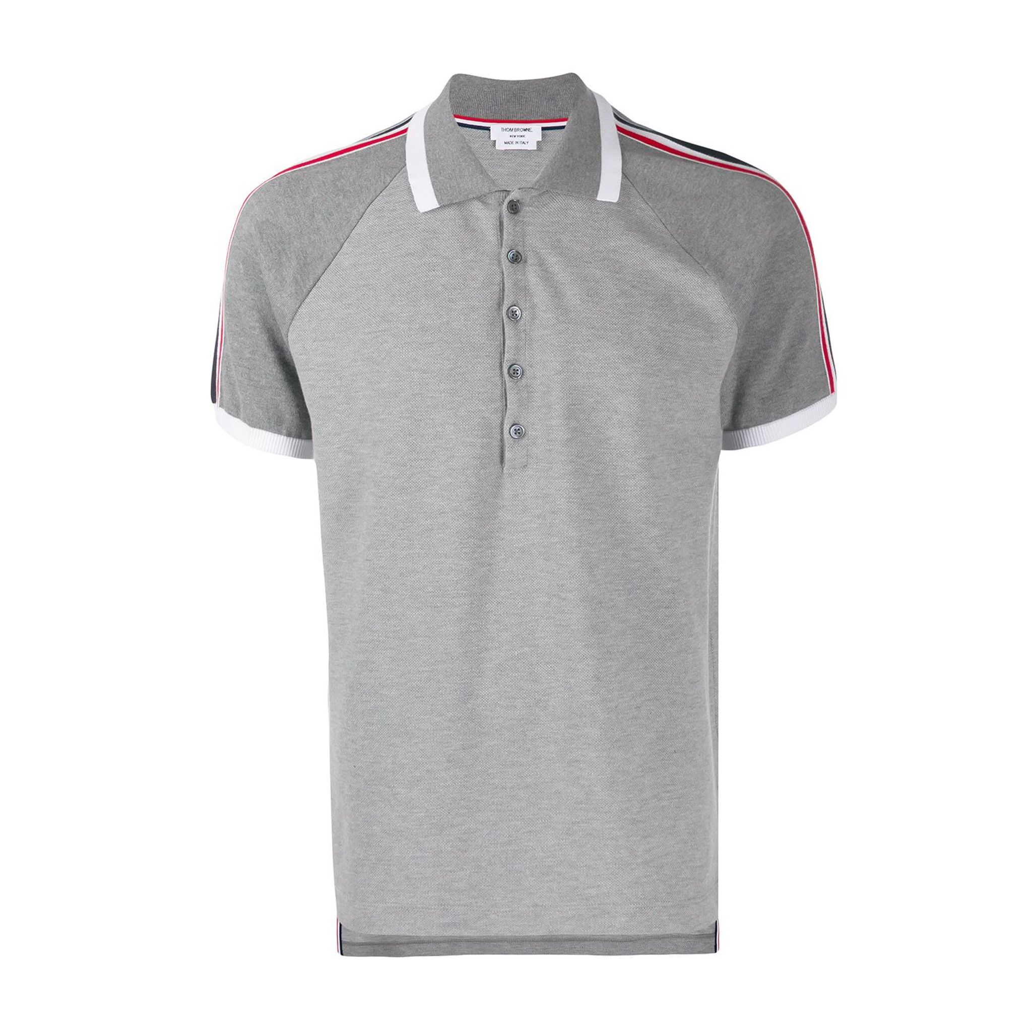 Polo Thom Browne Xám Vai Viền MJP08600050 055