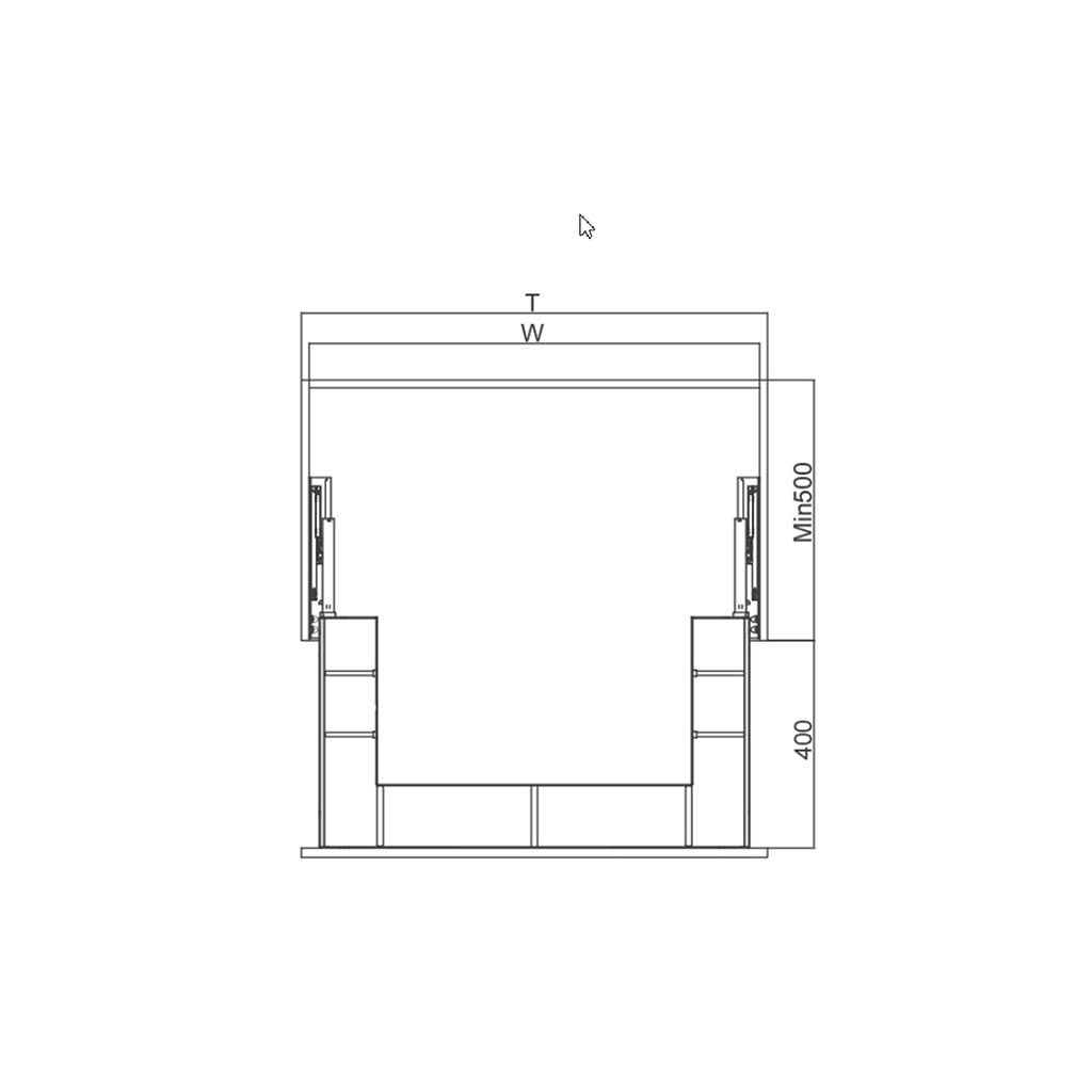HỘC KÉO CHỮ U TỦ CHẬU RỬA PHANTOM