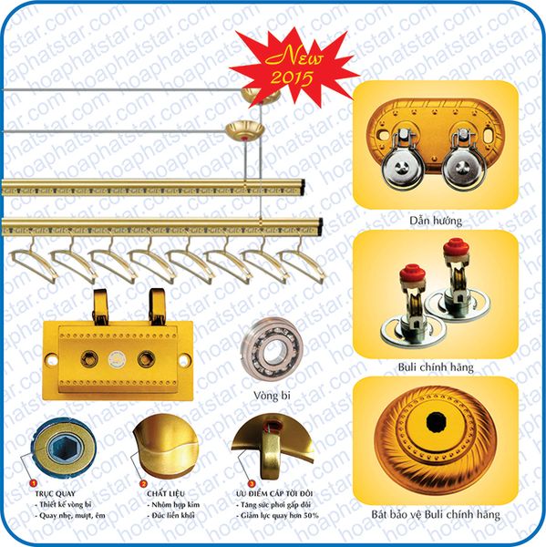 Giàn phơi thông minh Hòa Phát GOLD-KG250