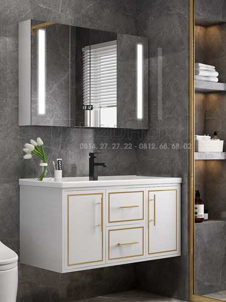 Tủ lavabo gỗ picomat sơn bóng gương PT-TL.PI25