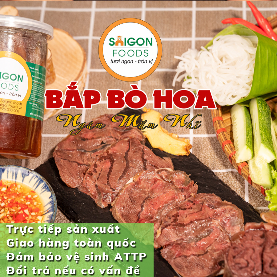Bắp bò hoa ngâm mắm nhĩ (hũ 1000gr)