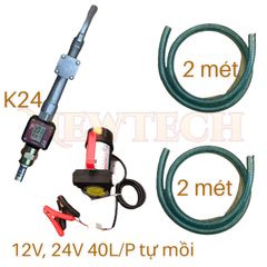 Bộ KIT bơm dầu Diesel 12V / 24V có đồng hồ điện tử K24