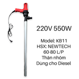 Bơm dầu diesel chạy điện 220V 40-100 L/P từ thùng phi KB11