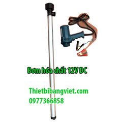 Bơm hóa chất kiềm, gia ven từ thùng phuy chạy điện 12V