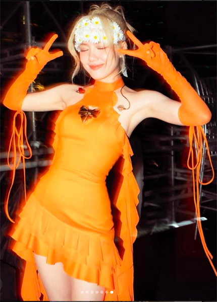  Orange Mini Dress 