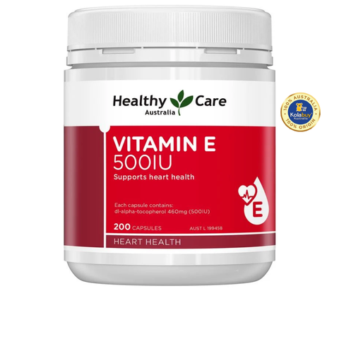 Viên uống bổ sung Vitamin E Healthy Care Vitamin E 500IU 200 viên