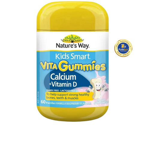 Kẹo dẻo Bổ sung Canxi Nature's Way Kids Smart Vita Gummies Calcium 60 Viên