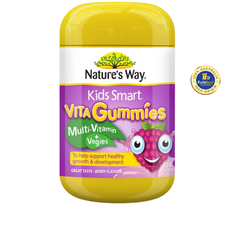 Kẹo dẻo bổ sung Vitamin và chất xơ Nature's Way Kids Smart Vita Gummies Multi Vitamin & Vegies 60 Viên