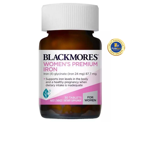 Viên uống bổ sung Sắt bầu Úc Blackmores Iron 30 viên