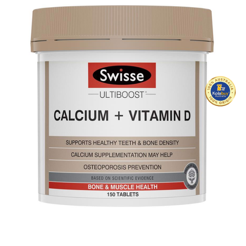 Viên uống chống loãng xương bổ sung Canxi Swisse Ultiboost Calcium + Vitamin D 150 Viên