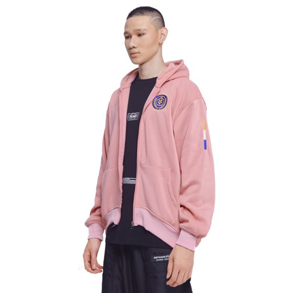 Academy full zip hoodie (Pink)