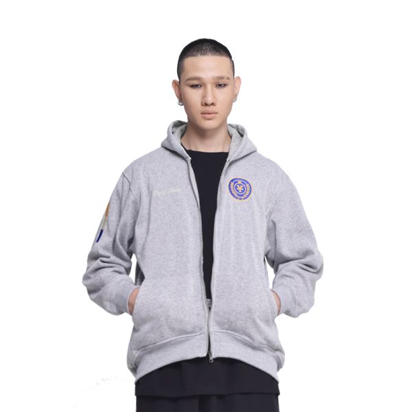 Academy full zip hoodie (Grey)