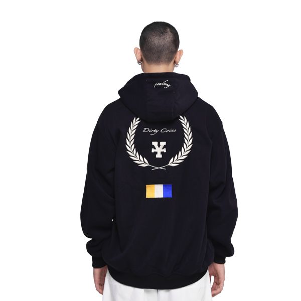 Academy full zip hoodie (Black)