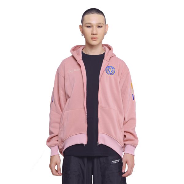 Academy full zip hoodie (Pink)