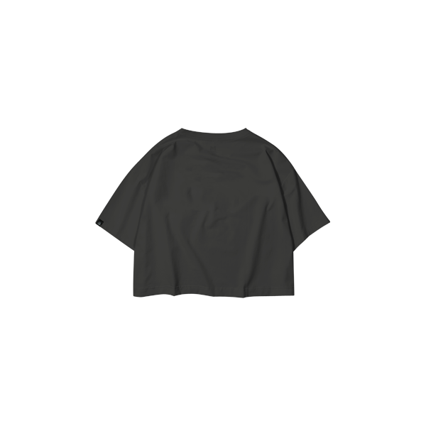 Cropped t-Shirt with cupids (black)