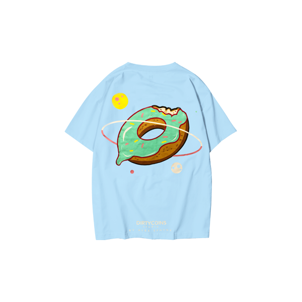 Space donut T-shirt (Baby blue)