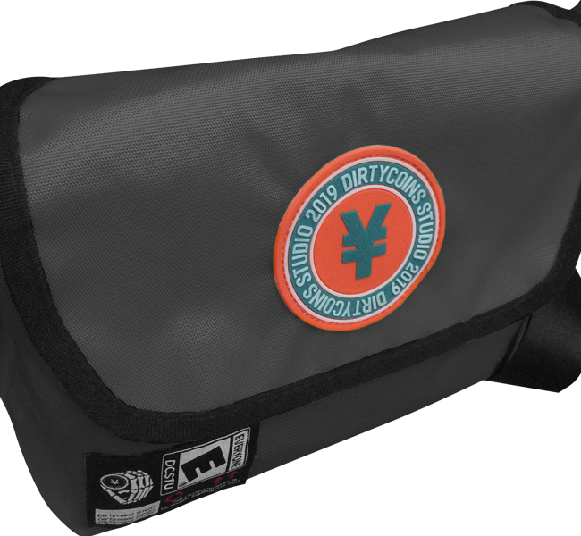 'Dirty coins' messenger bag