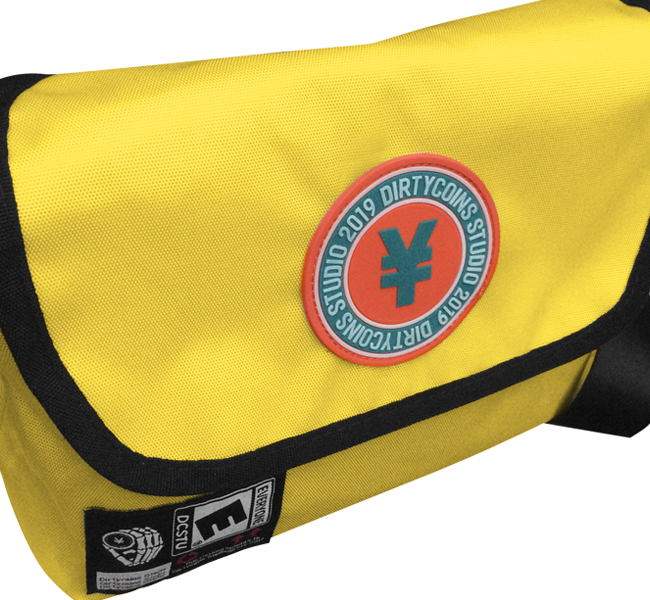 'Dirty coins' messenger bag