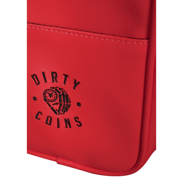 'Dirty Coins' Leather shoulder bag ( Red )