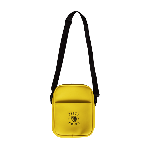 'Dirty Coins' Leather shoulder bag ( Yellow )