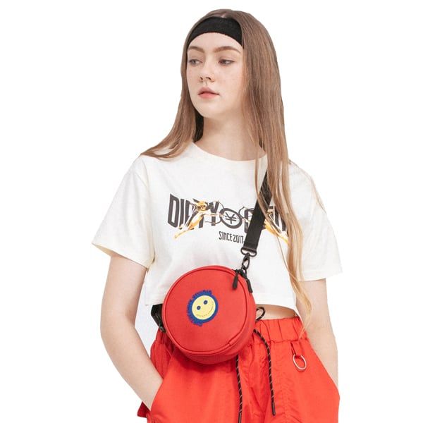 'Icoin' Round shoulder bag (Red)
