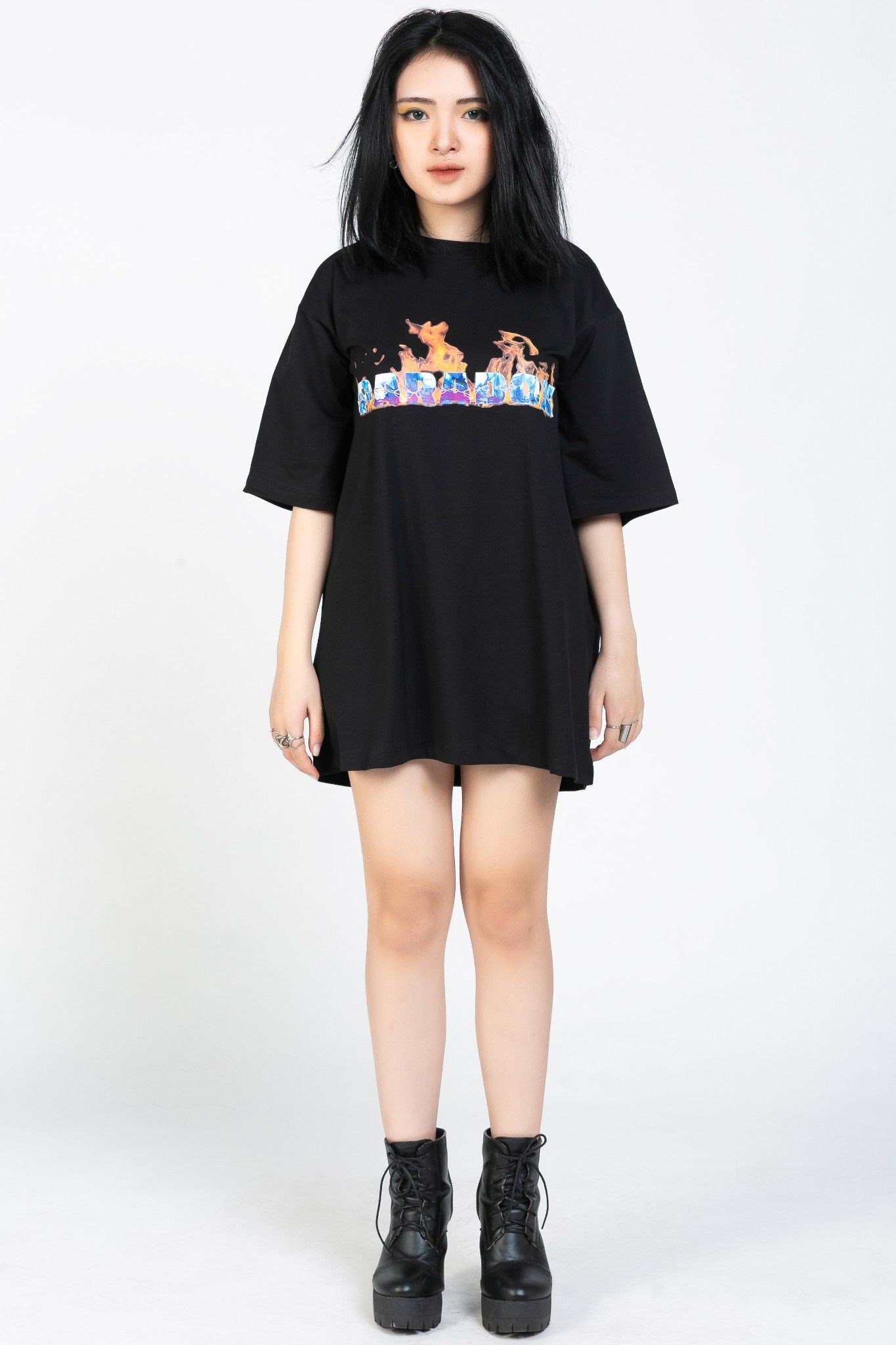 FLAME TEE (Black)