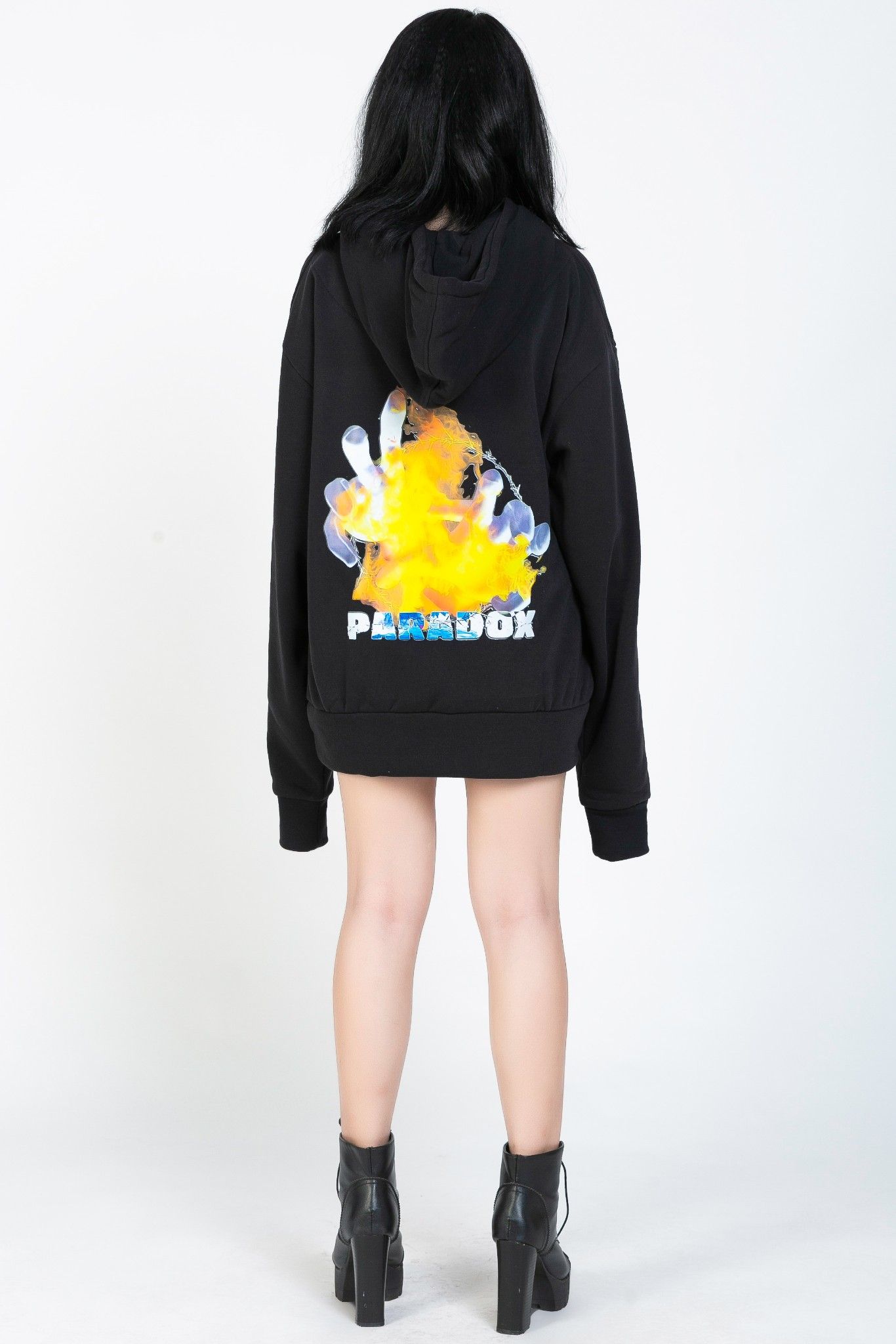 FLAME HOODIE (Black)