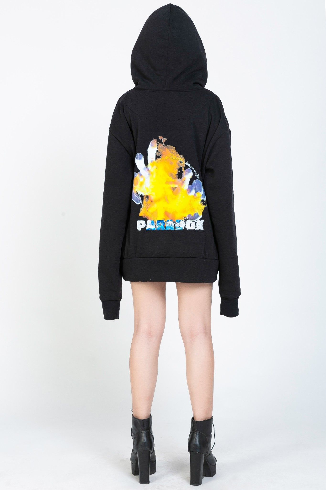 FLAME HOODIE (Black)