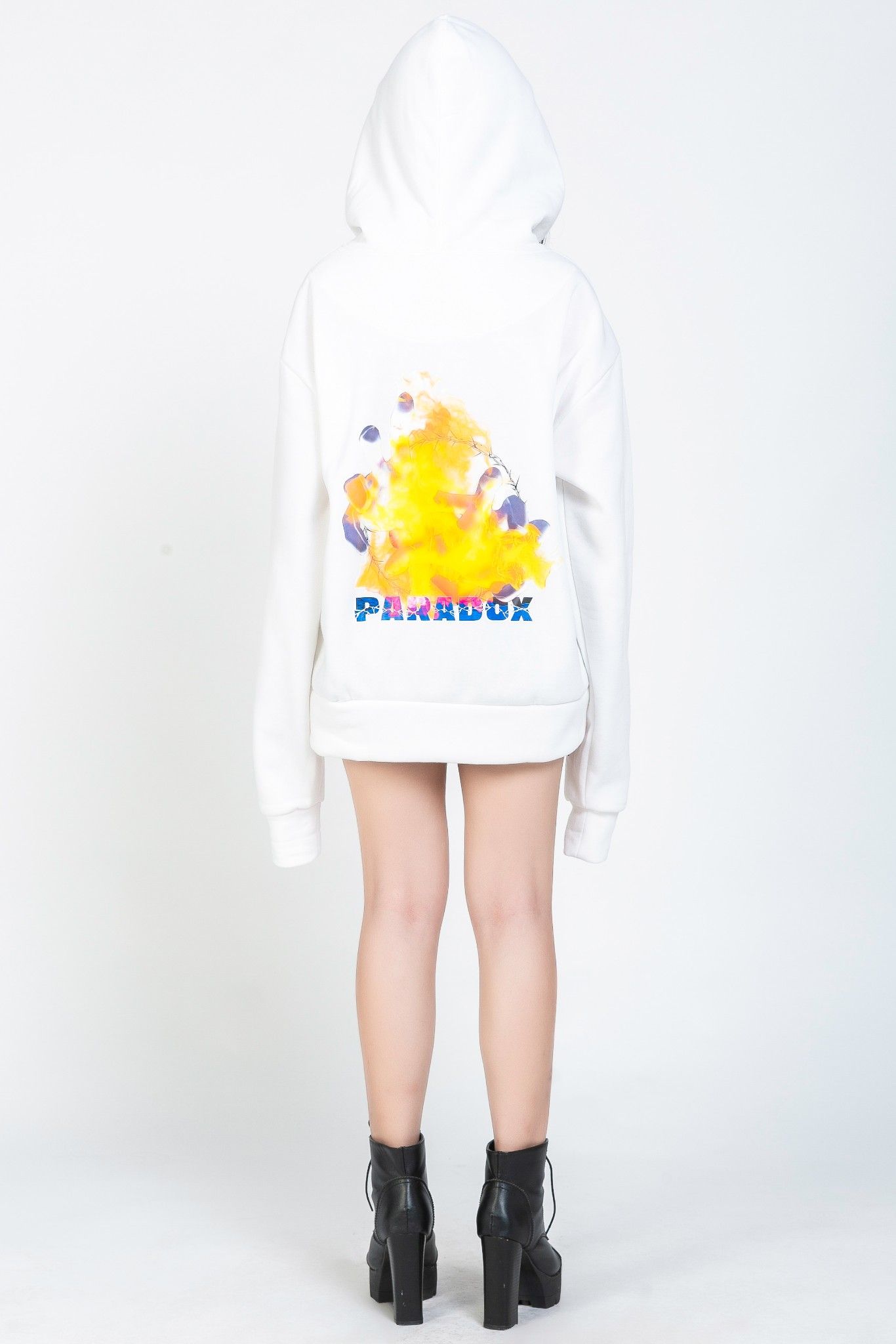 FLAME HOODIE (White)