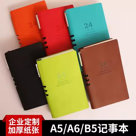 [TẶNG KÈM GIẤY NHỚ] Sổ lịch 2024 Heeton A5 nhiều màu bìa mềm, bút cài gáy A2588 - KT:142x208mm