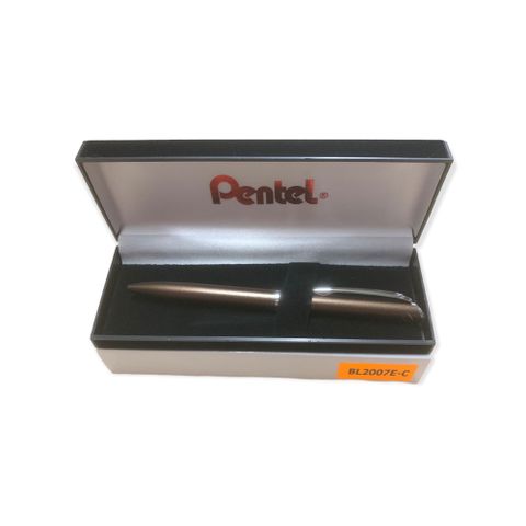 [CHÍNH HÃNG - Do GOLDEN PEN NK] Bút ký cao cấp Pentel BL2007E-C nét 0.7mm thân bút màu nâu - Mực xanh (Thiết kế nắp vặn thanh lịch)