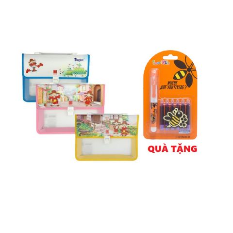 Cặp học thêm 2 ngăn Hồng Hà 3862 - Tặng kèm bút máy Smartkids